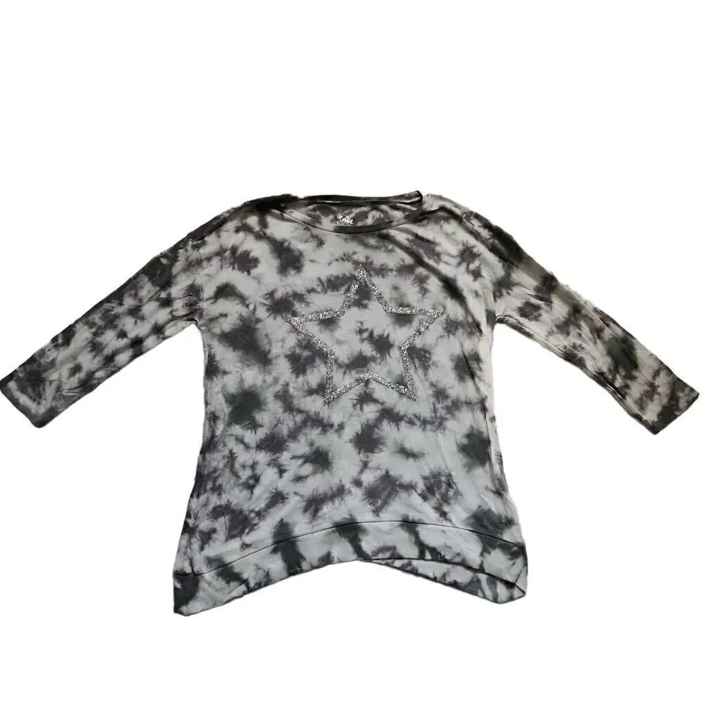 Justice Tie Dye Glitter Star Shirt